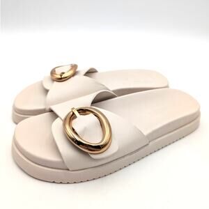 Steve Madden Mandie Slide Sandals Women's Bone Leather Size US8 EU38.5